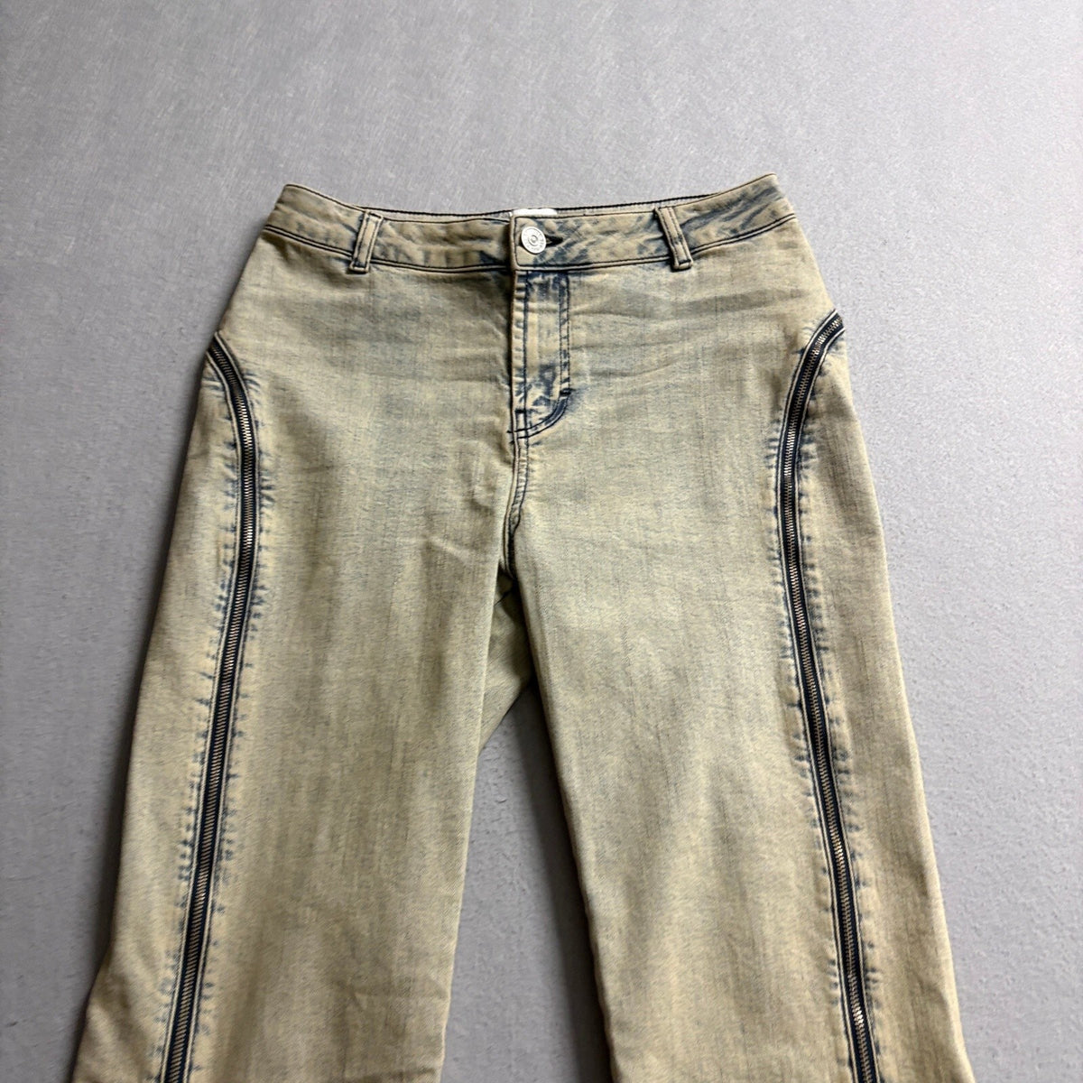 BDG Urban Outfitters Side Zipper Flared Jeans Womens Size 29 Acid Wash High Rise