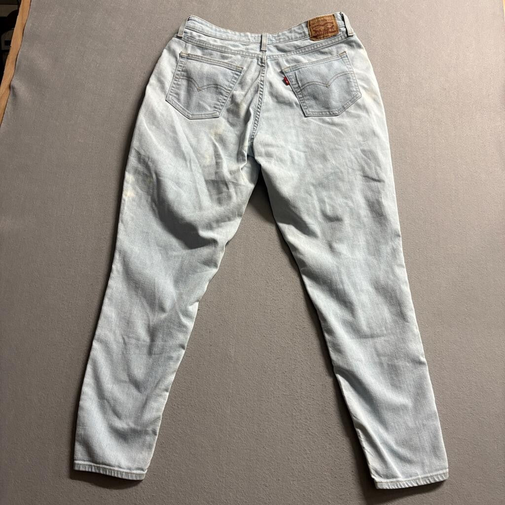 Levis 721 High Rise Skinny Jeans Womens 31 Light Wash Denim Stretch Blue