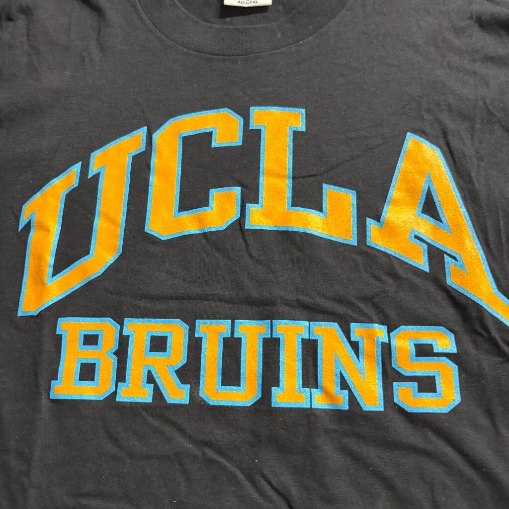 Vintage UCLA Bruins T Shirt Mens XL Black Single Stitch Trau & Loevner USA Made