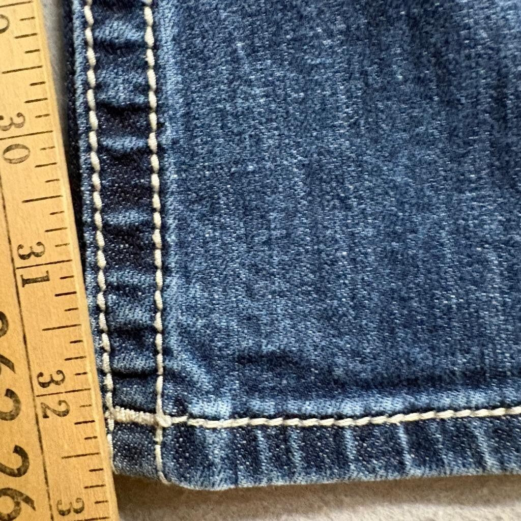 Miss Me Signature Bootcut Jeans Womens Size 30 Dark Wash Fleur De Lis