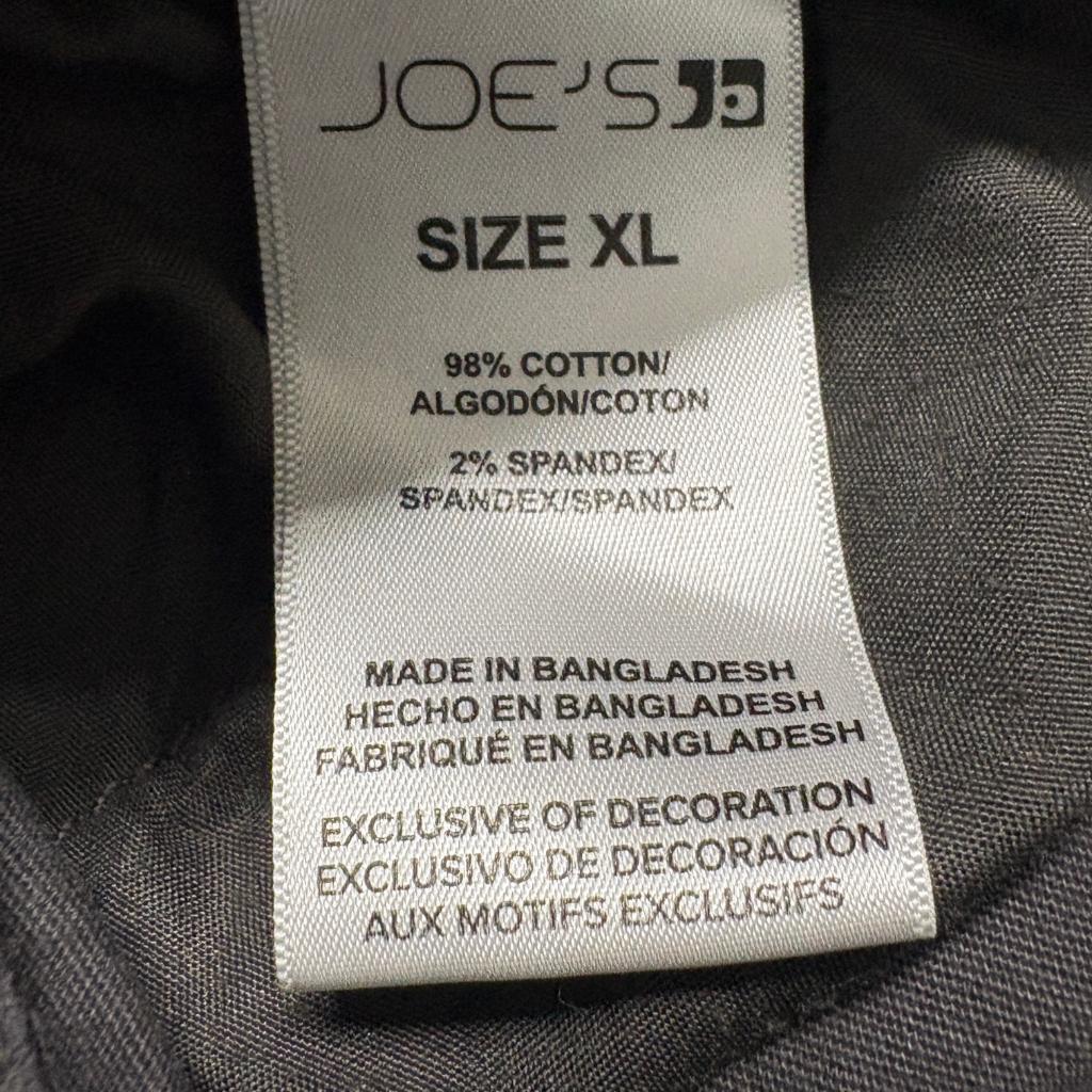 Joe's Jeans Mens Jogger Pants XL Gray Cotton Stretch Elastic Waist Drawstring