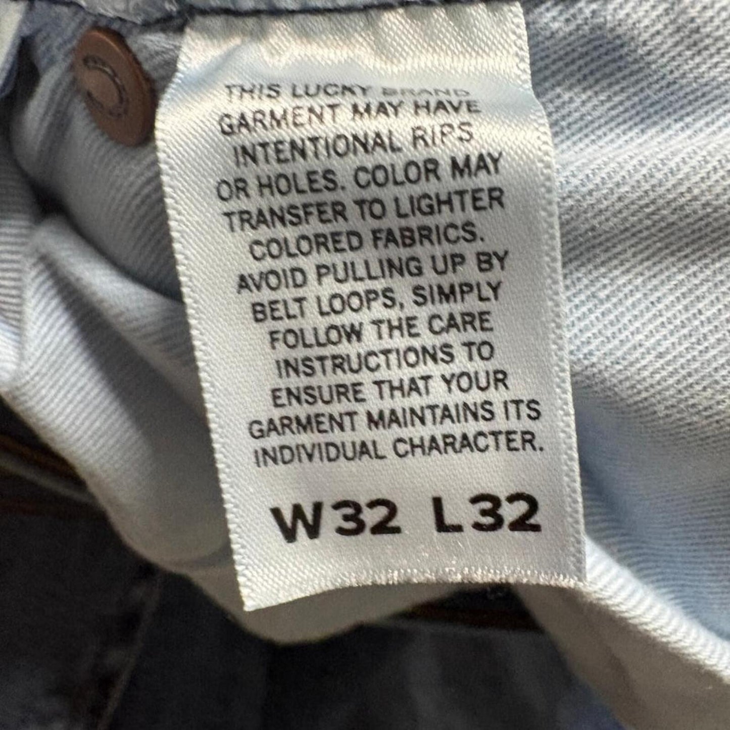 Lucky Brand 223 Straight Jeans Mens 32x32 Blue Denim Classic Fit Pant Fits 32x30