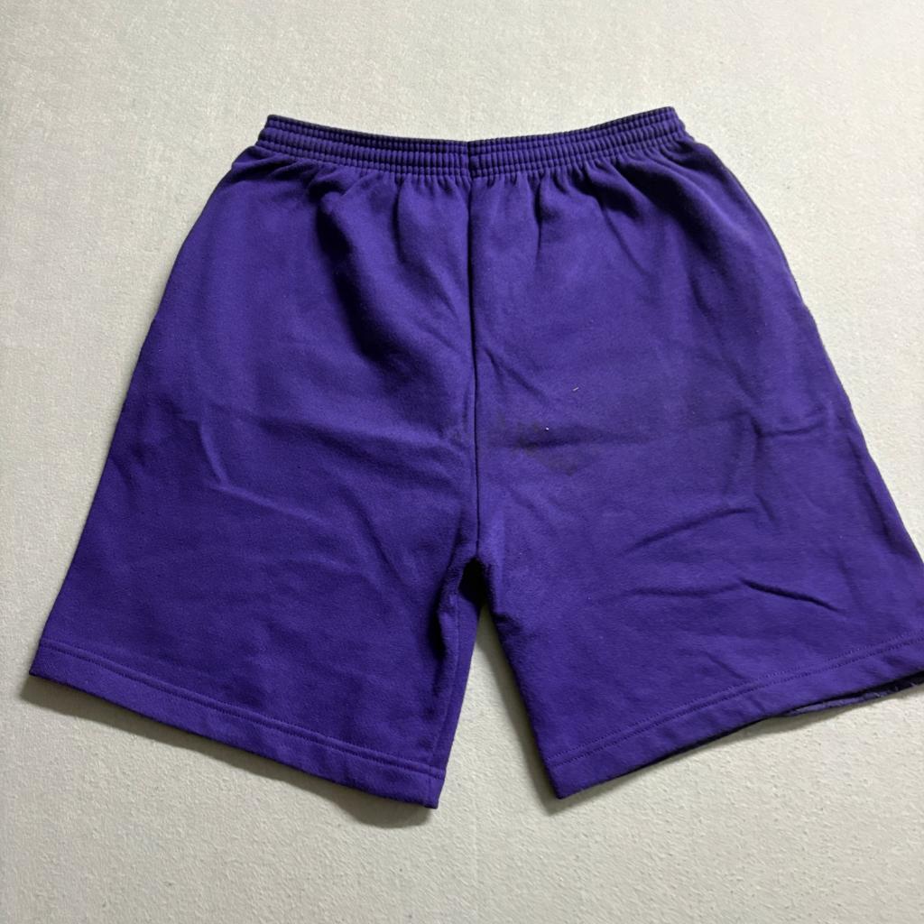 Vintage JE Morgan Sweat Shorts Womens Large Purple Fleece Drawstring Made in USA