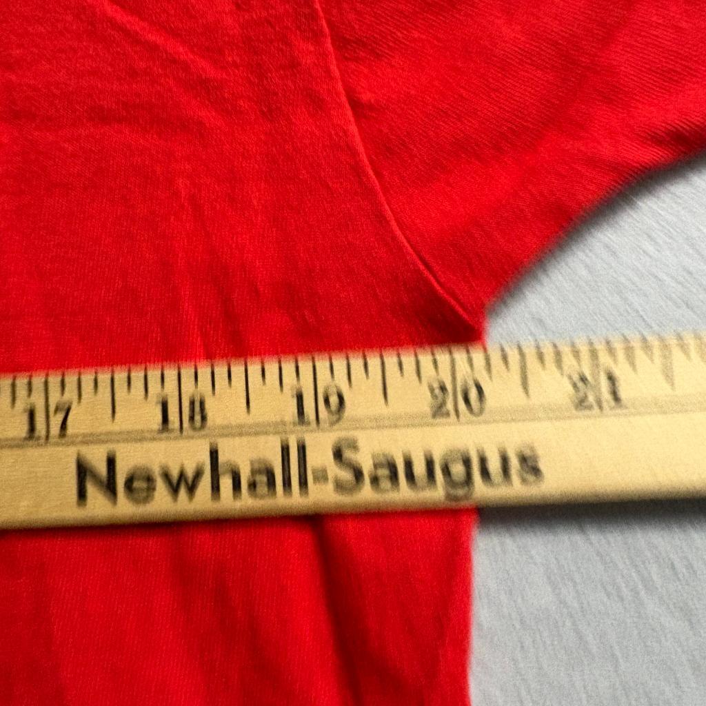 Vintage Fruit of the Loom Pocket T-Shirt Mens XL Red Single Stitch Made in USA