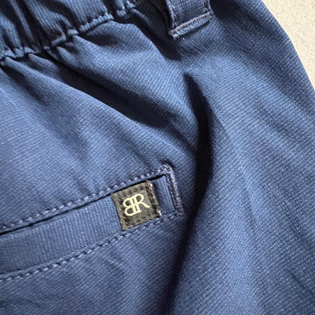 Banana Republic Mens 30 Chino Shorts Blue Stretch Cotton Blend Casual