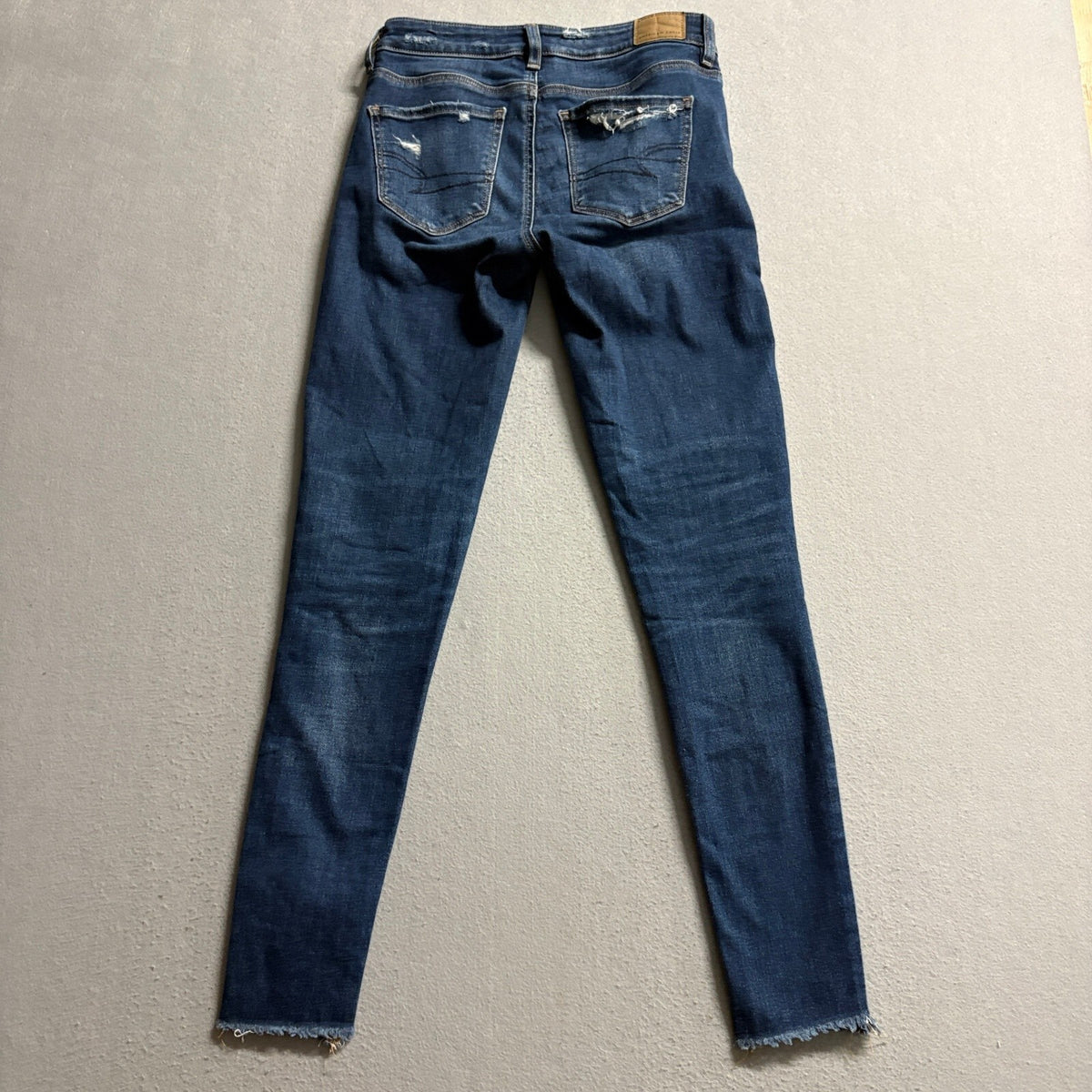 American Eagle Next Level Stretch Jegging Womens Size 2 Long Distressed Jeans