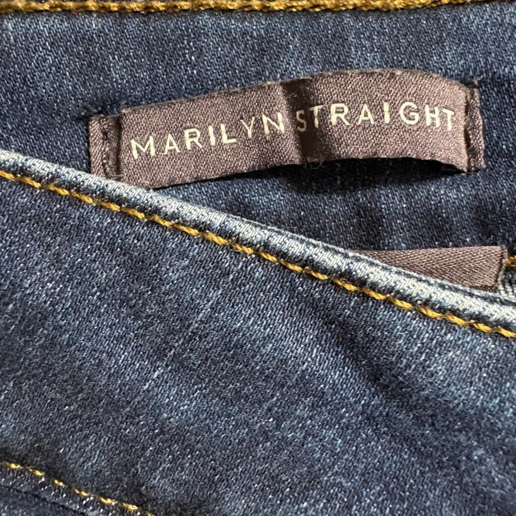 NYDJ Marilyn Straight Leg Jeans Womens 6P Blue Denim Stretch Lift Tuck Petite