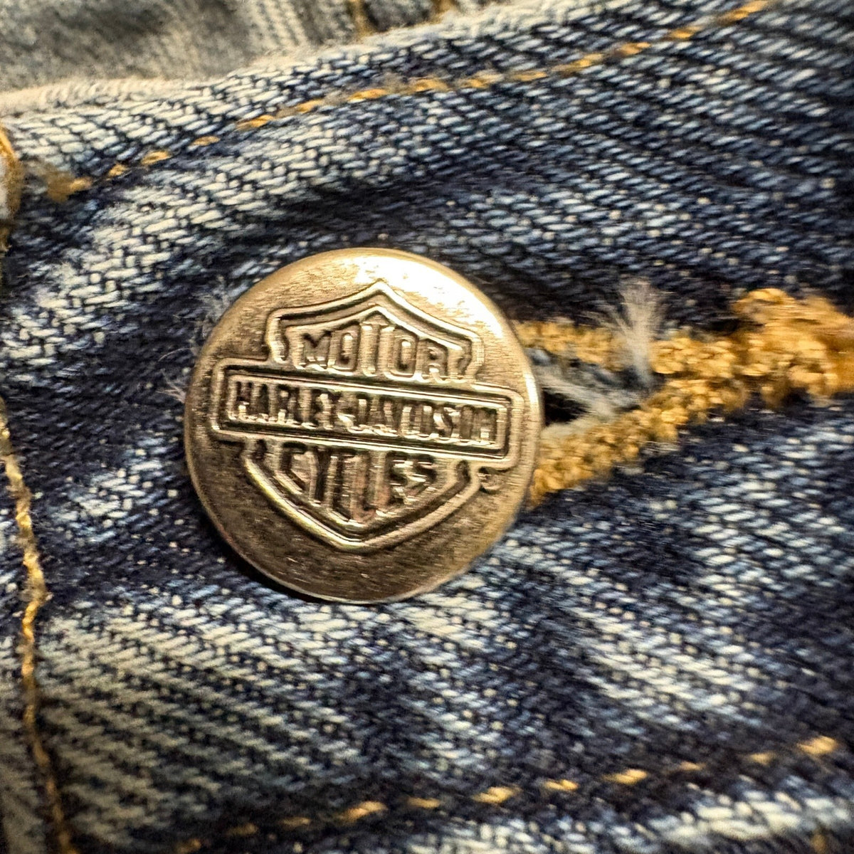 Harley-Davidson Genuine MotorClothes Jeans Mens 36x32 Blue Denim Boot Cut