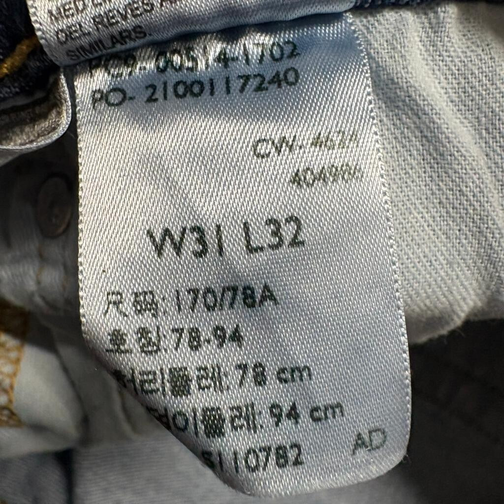 Levi's 514 Straight Fit Jeans Mens 31x32 Blue Denim Stretch Pants