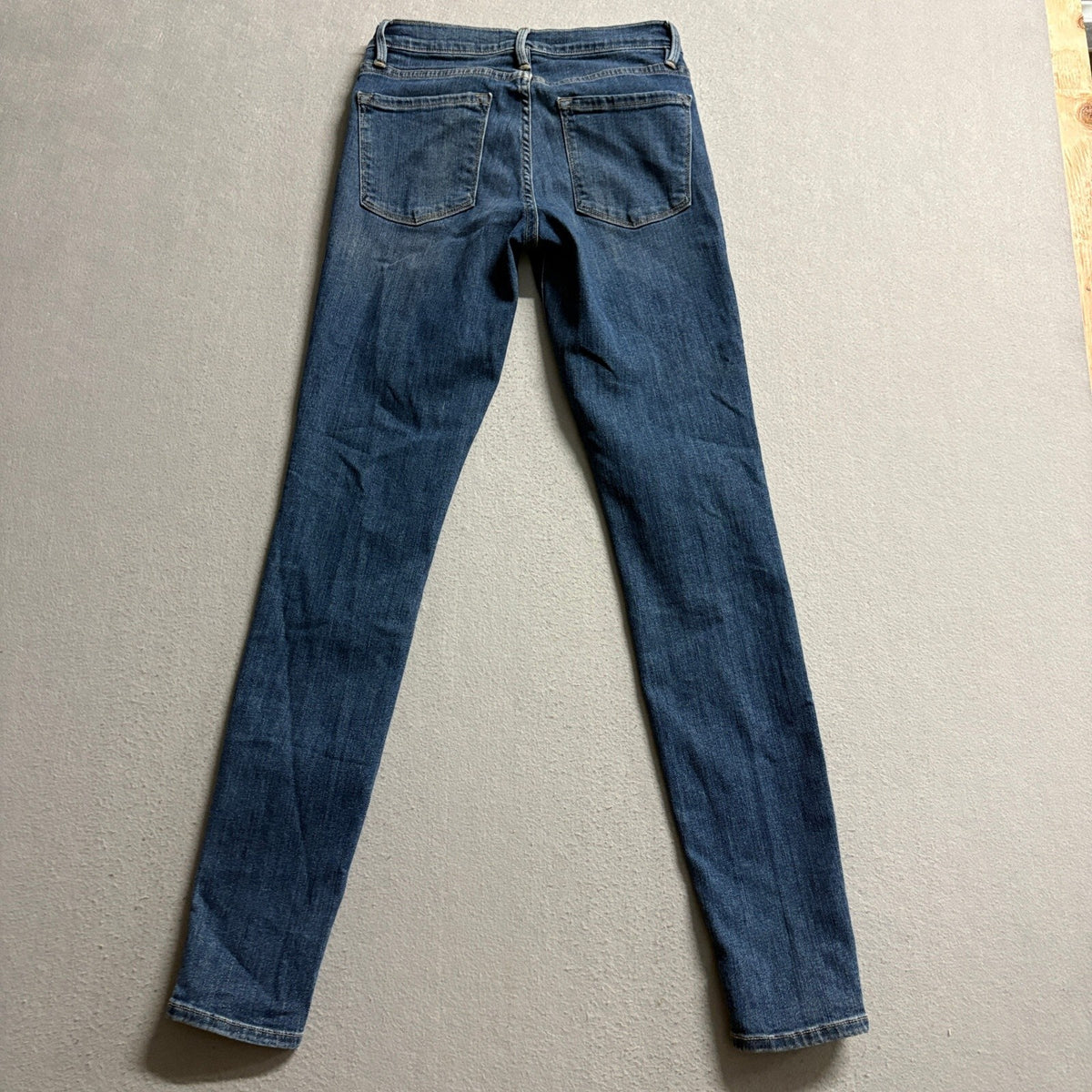 FRAME Le Skinny de Jeanne Jeans Womens 26 Huntley Blue Denim Stretch Slim