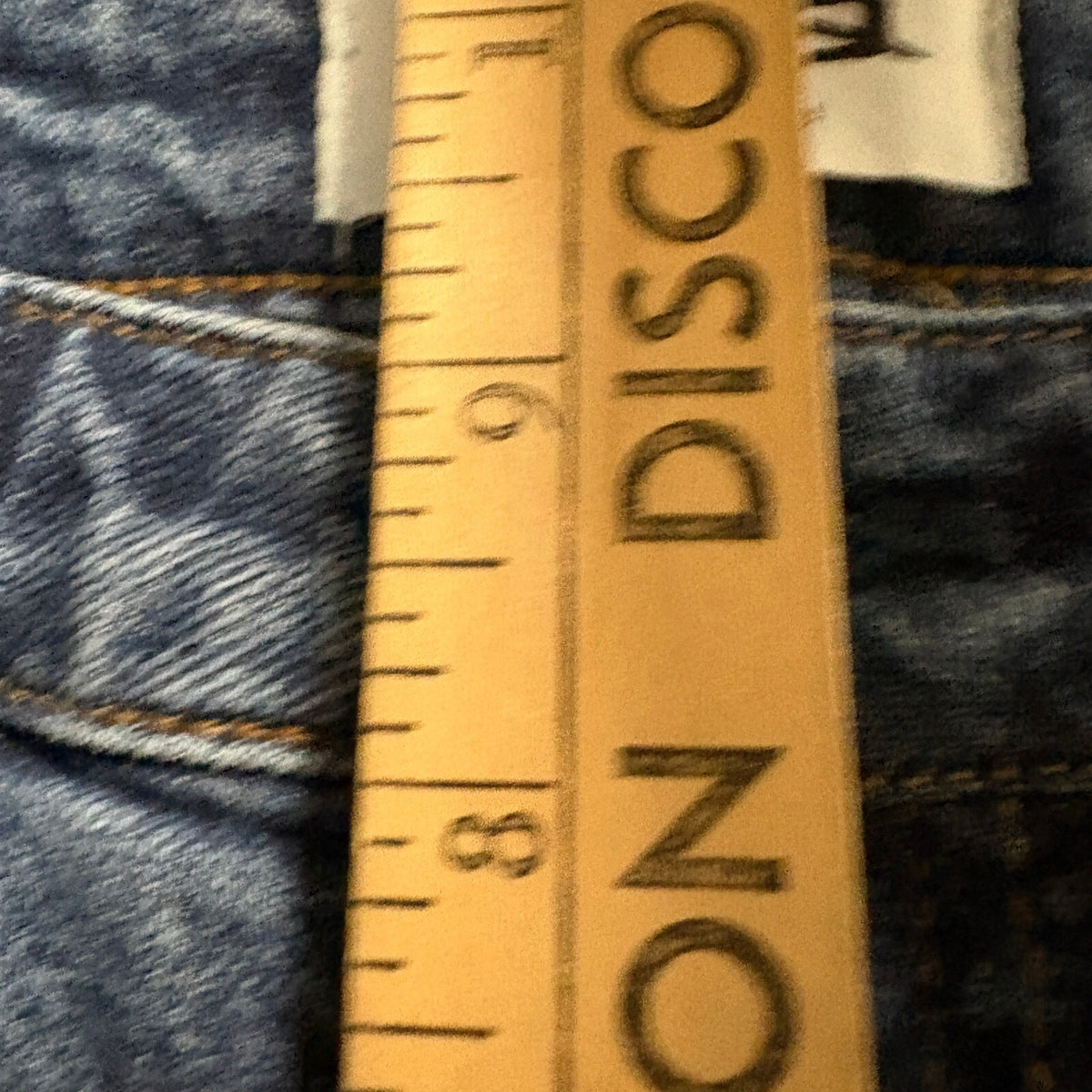 RSQ Womens High Rise Flare Jeans Size 24 Blue Medium Wash Raw Fringe Hem Stretch