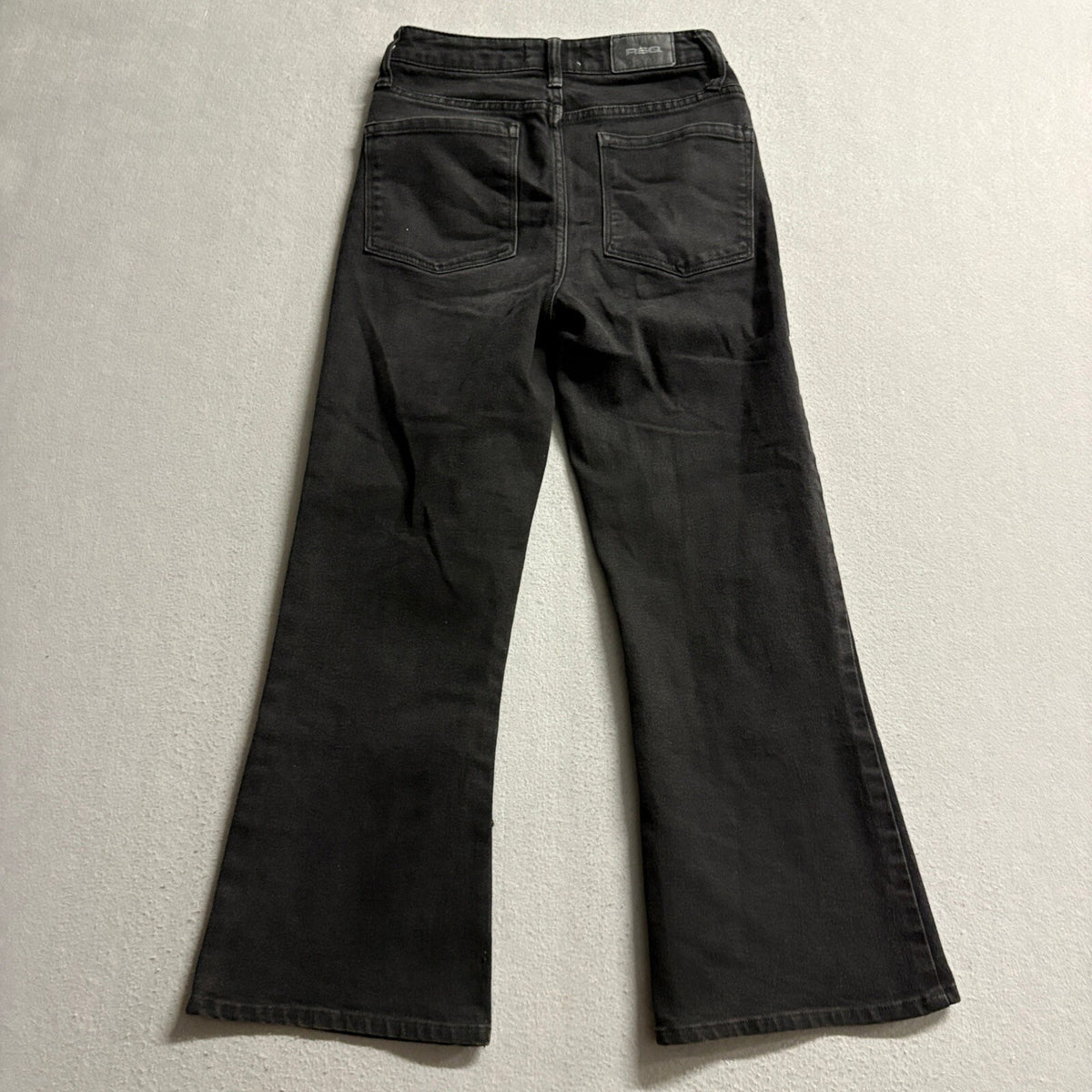 RSQ High Rise Flare Jeans Womens Size 25 Black Denim Stretch Pants