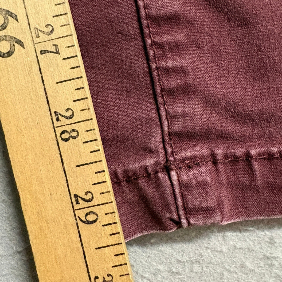 H&M LOGG Chino Pants Mens 32 Maroon Burgundy Stretch Cotton Casual Trousers