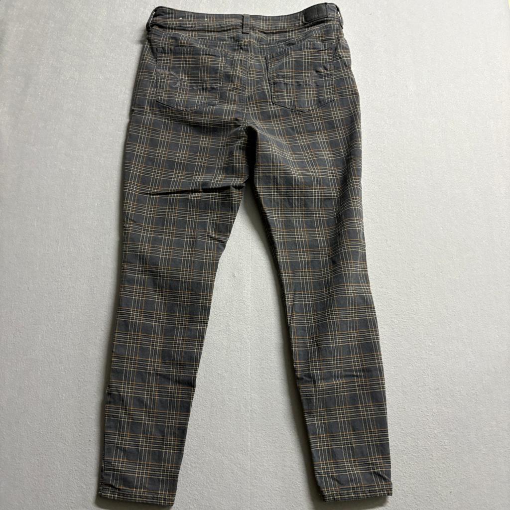 American Eagle Super Hi-Rise Jegging Womens 14 Gray Plaid Stretch Pants