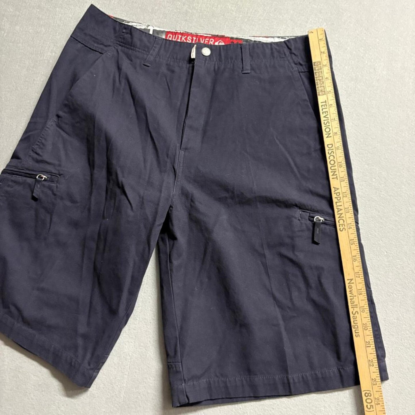 Quiksilver Cargo Shorts Mens 34 Dark Gray Cotton Casual Skate Surf Transit