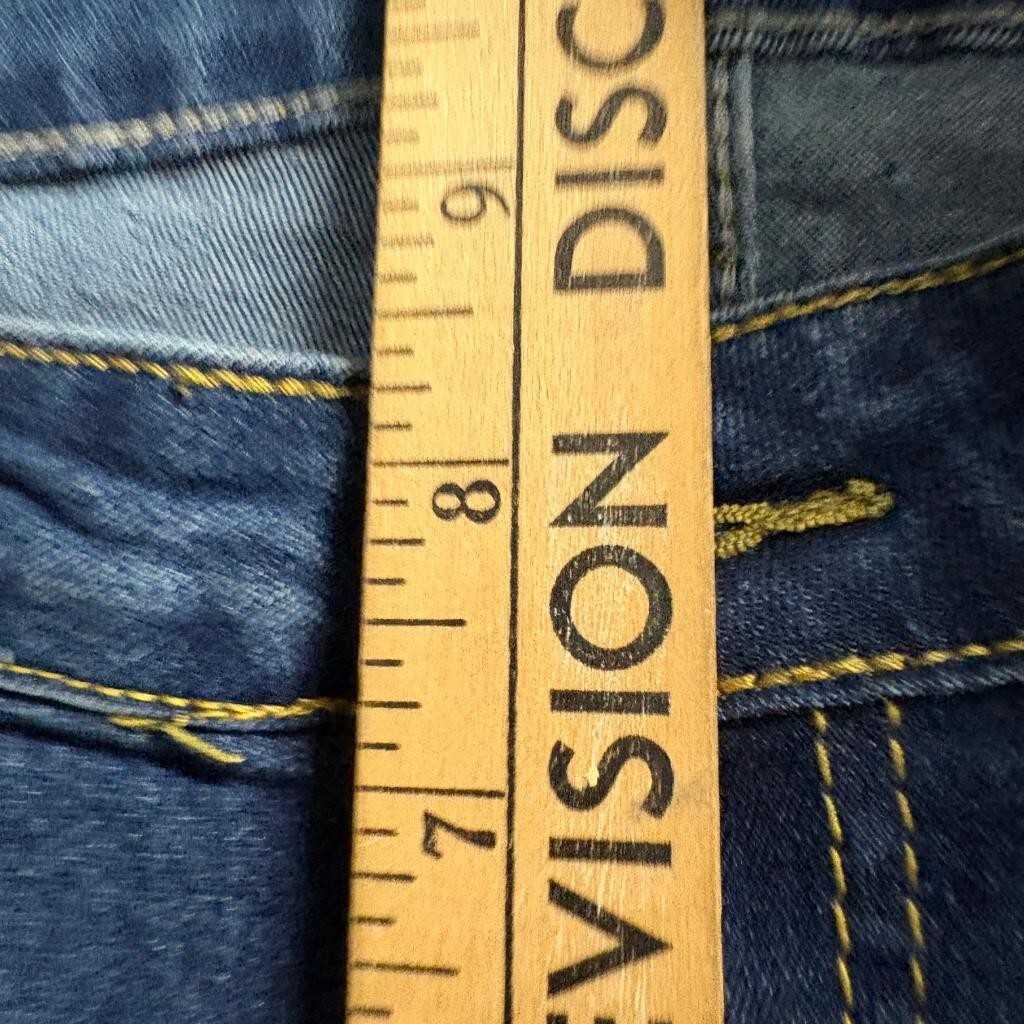 Unbranded Womens Flare Jeans Size XL Blue Denim Raw Hem Bell Bottom High Rise