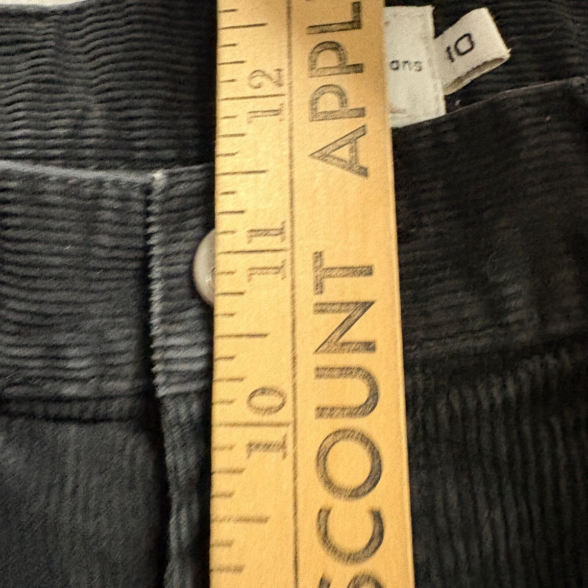Calvin Klein Jeans Womens Size 10 Black Corduroy Pants High Rise Straight Leg