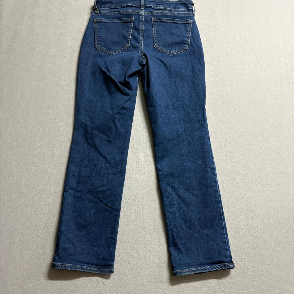 NYDJ Marilyn Straight Leg Jeans Womens 6P Blue Denim Stretch Lift Tuck Petite