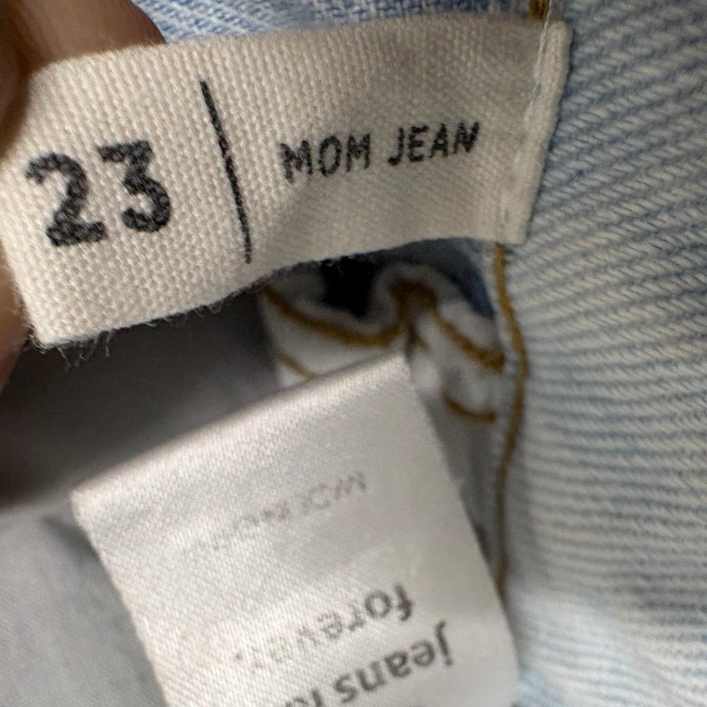 PacSun Colorblock Mom Jeans Womens 23 Blue Light Wash Denim High Rise Patchwork