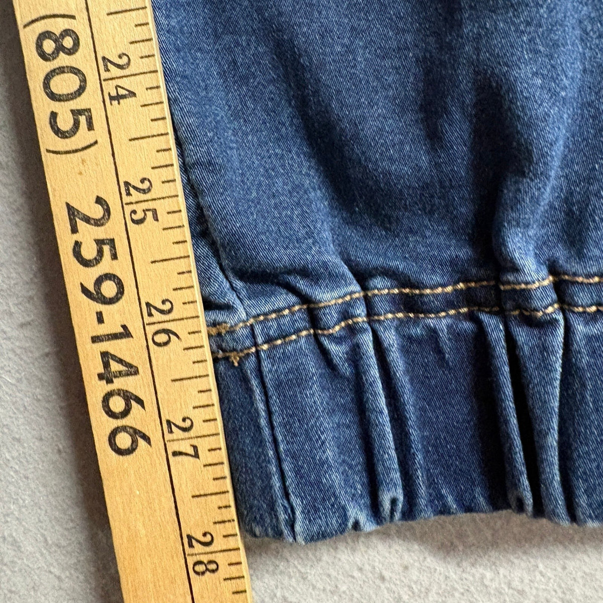 Fashion Nova Denim Joggers Womens Small Blue Elastic Drawstring Waist Jeans