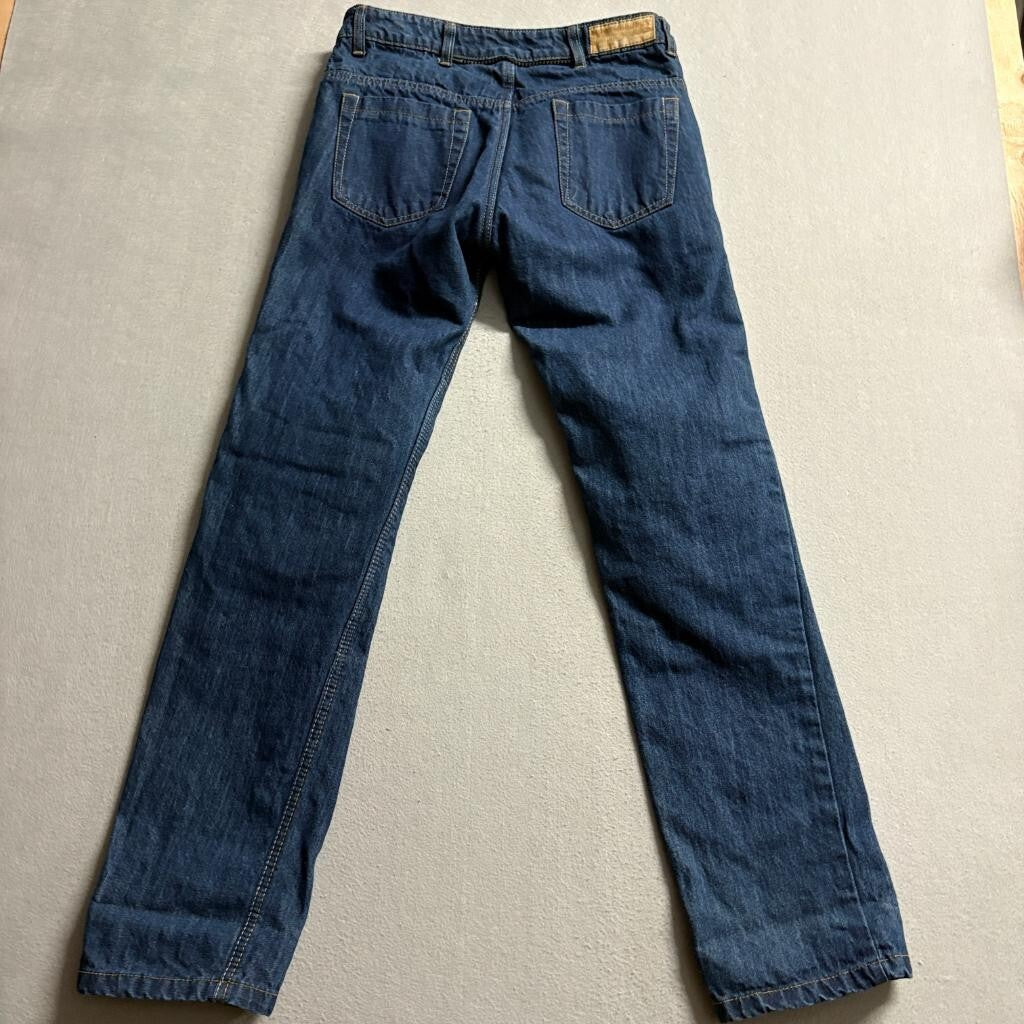 Iron Workers Kevlar Reinforced Motorcycle Jeans Mens Size 8 Blue Denim Riding