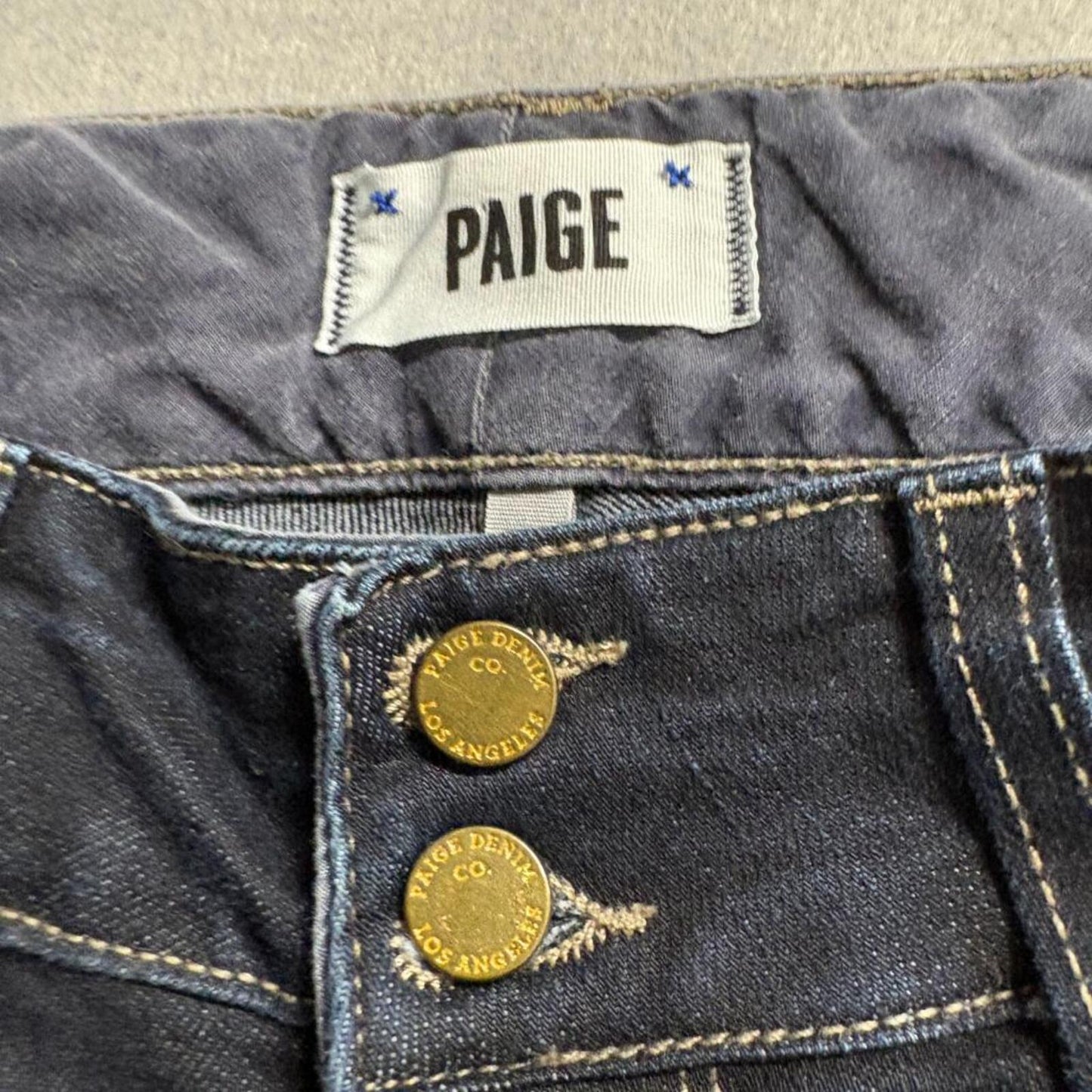 Paige Hidden Hills Bootcut Jeans Womens 26 Dark Wash Blue Denim Stretch