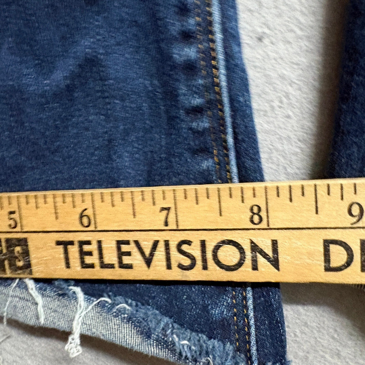 Spanx Flare Jeans Womens Small Blue Denim Pull On Raw Hem Stretch