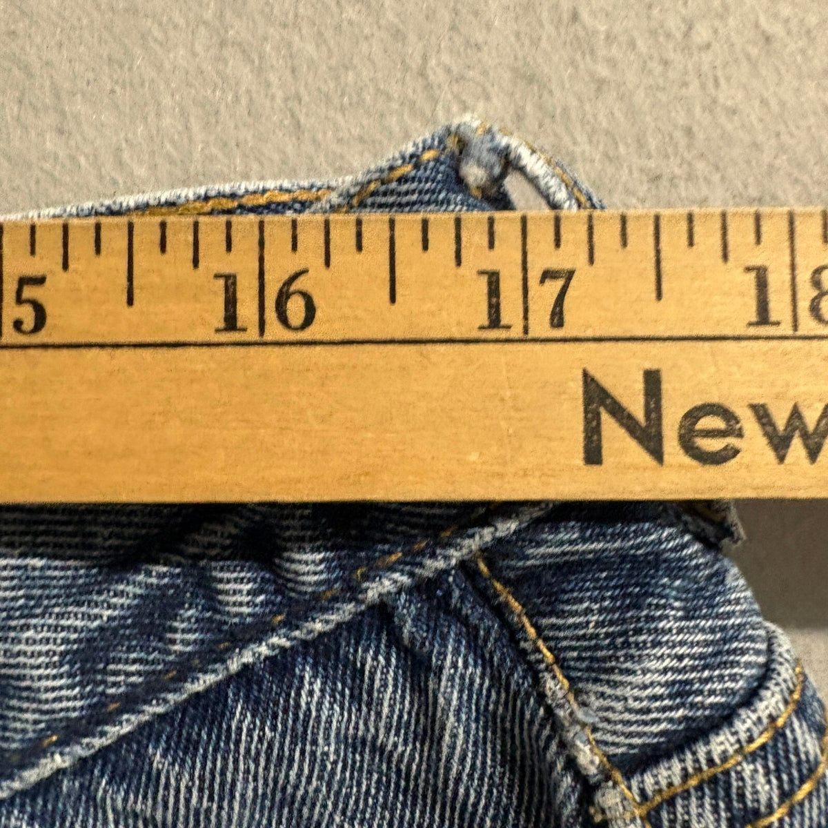 Big Mac Workwear Mens Blue Jeans 38x30 Distressed Denim Straight Leg Pants