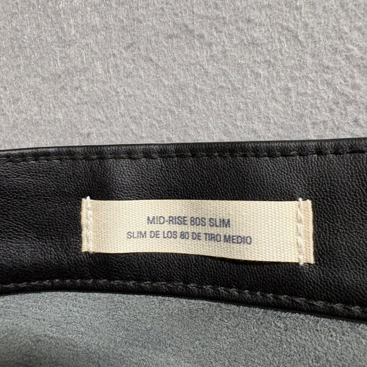 Universal Thread Womens Black Faux Leather Mixed Media Jeans Mid Rise 80s Slim