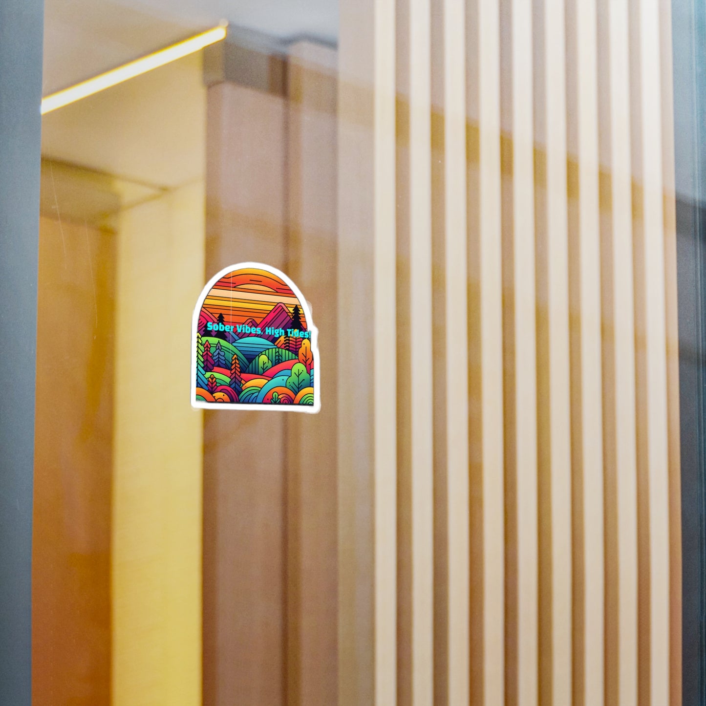 Sober Vibes High Tides – Sobriety Sticker