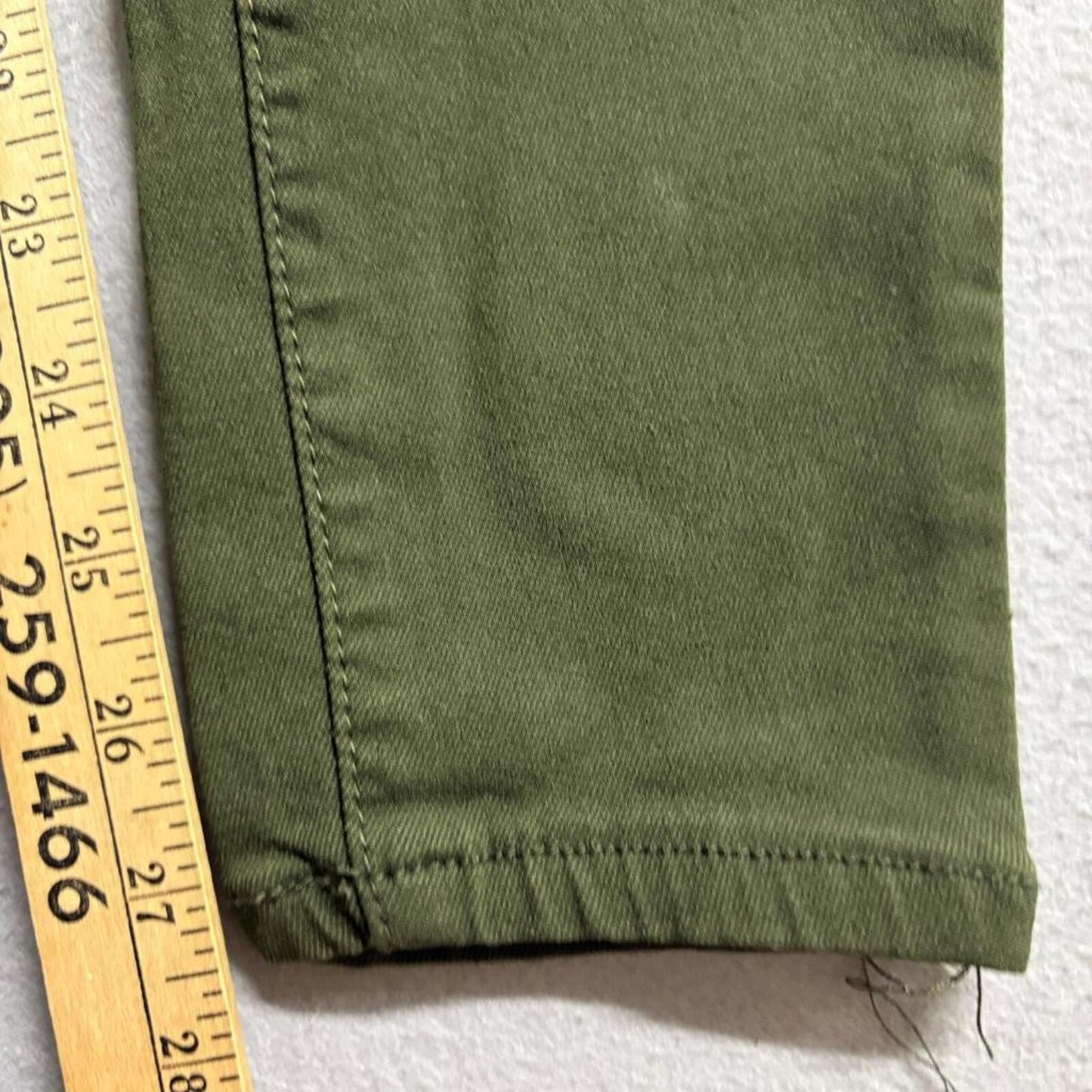 Guzman Women Plus Size 2XL Olive Green Distressed Skinny Pants Drawstring