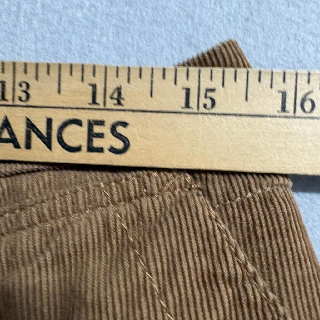 Max Studio London Corduroy Pants Womens 14 Brown Wide Leg Crop Cotton