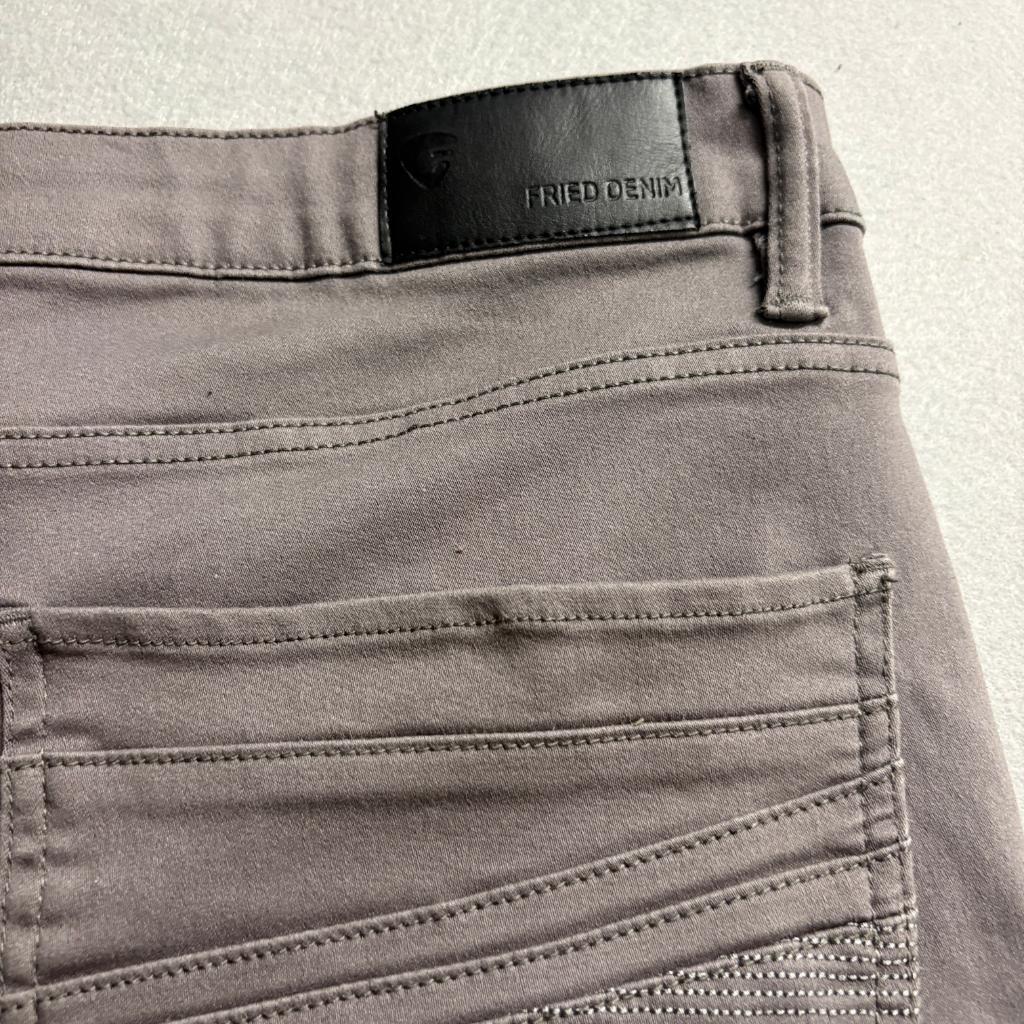 Fried Denim Mens Jeans 42x30 Gray Stretch Slim Straight Casual Pants