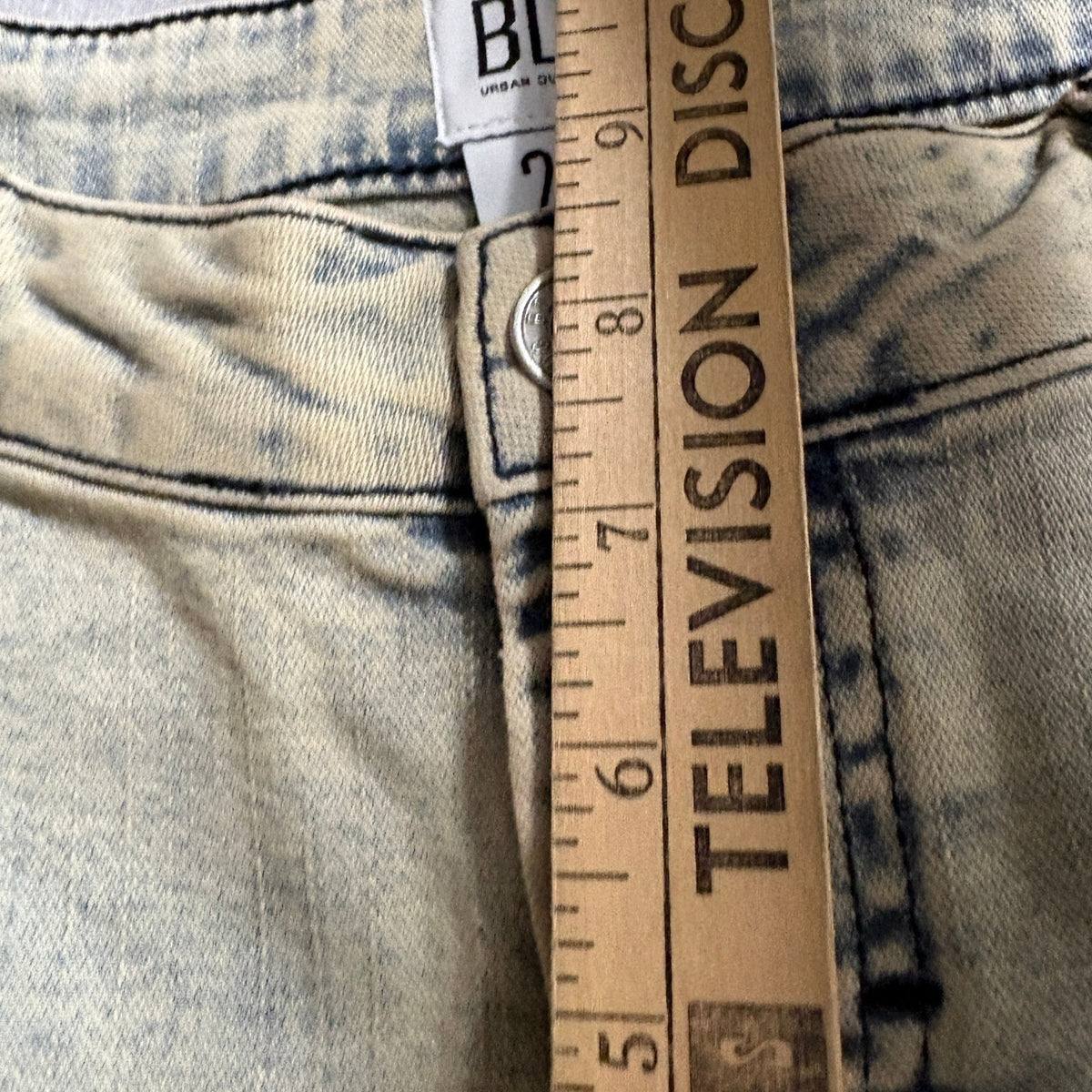 BDG Urban Outfitters Flare Jeans Womens 24 Yellow Acid Wash Zipper Accents
