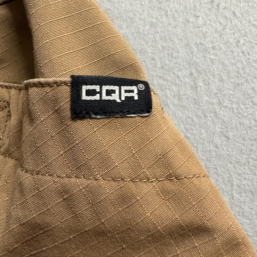 CQR Mens Tactical Cargo Pants Coyote Brown Ripstop Work Combat Pants Size 28x27
