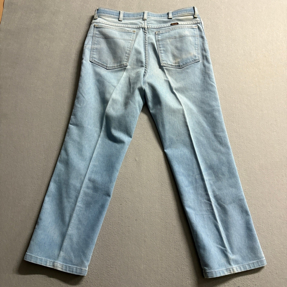 Vintage Wrangler Jeans Mens 30x26 Light Wash Denim Straight Leg Workwear USA