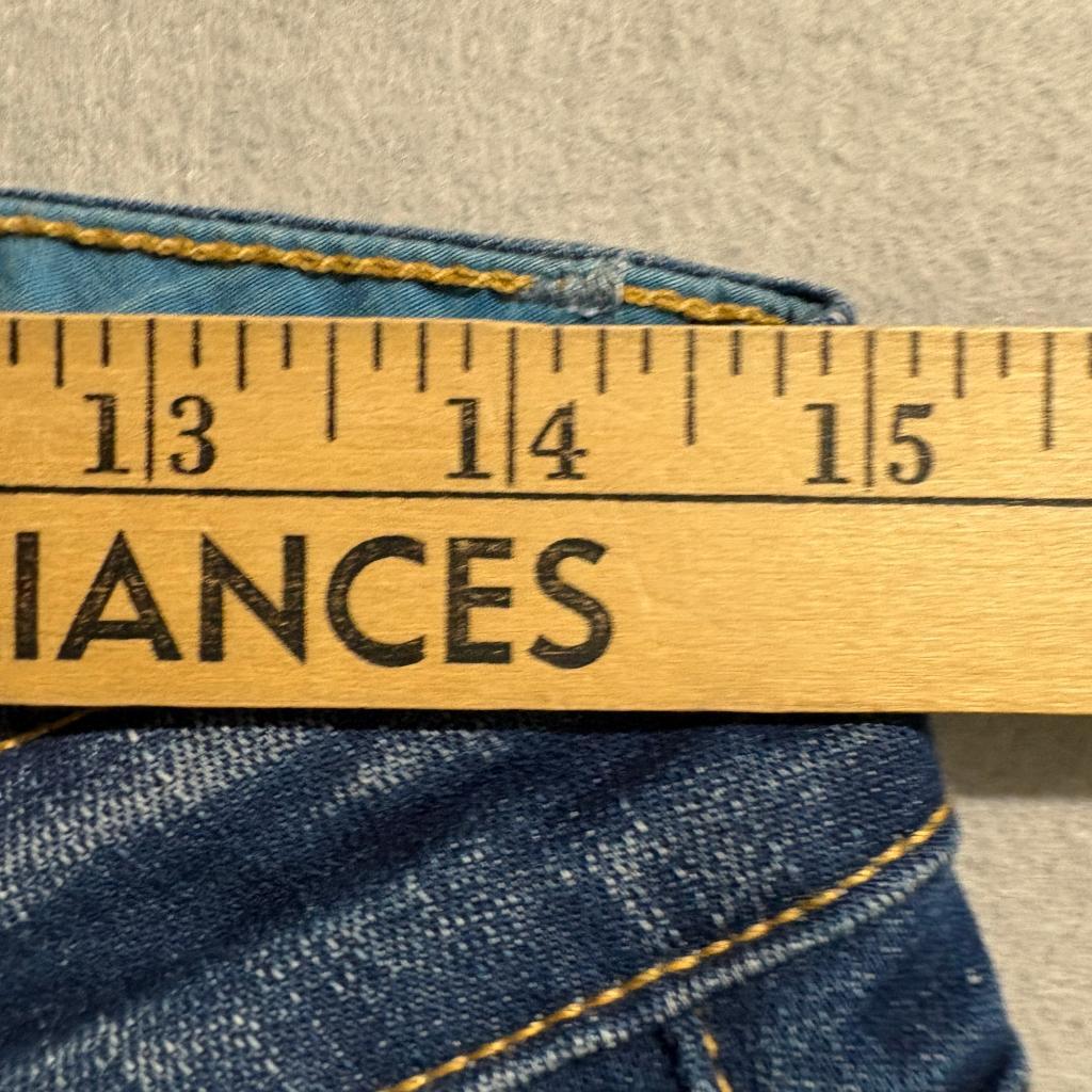 Paige Penny Flare Jeans Womens 27 Blue Denim Stretch Made in USA