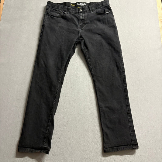 Stanley Flex Technology Mens Jeans 38x32 Black Stretch Denim Straight Leg