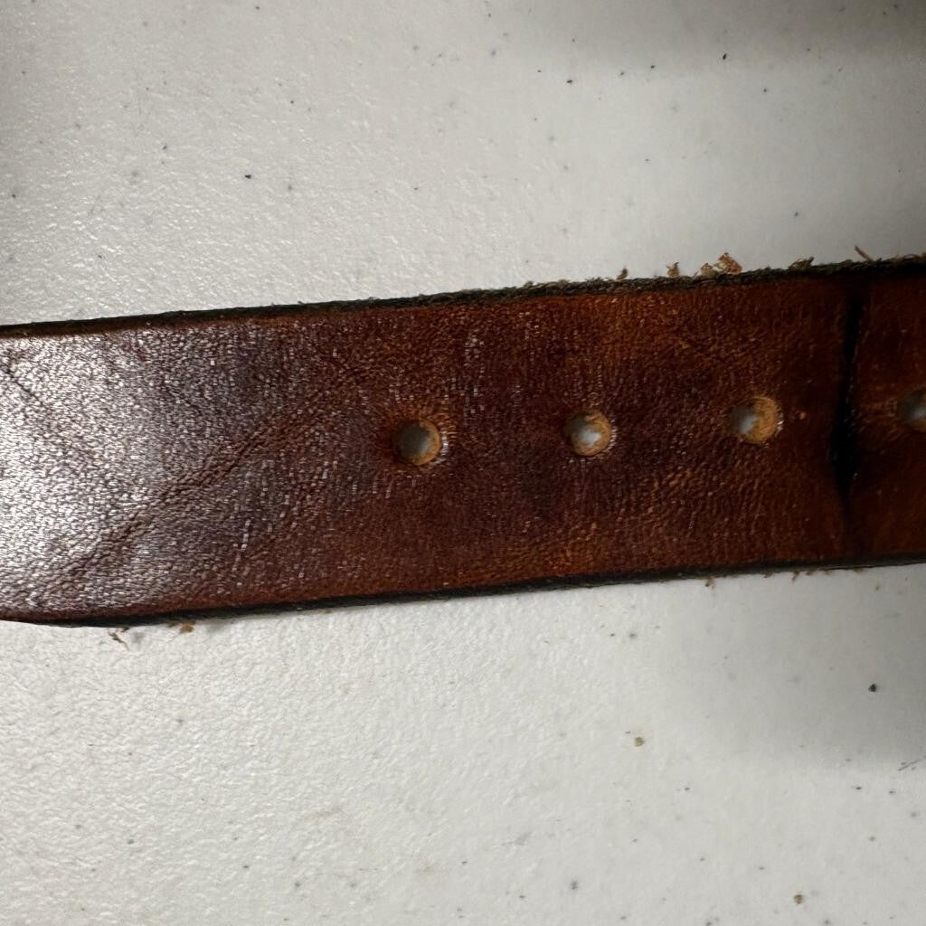 Vintage 1987 Pennsylvania Railroad Broadway Limited Belt Buckle with Leather