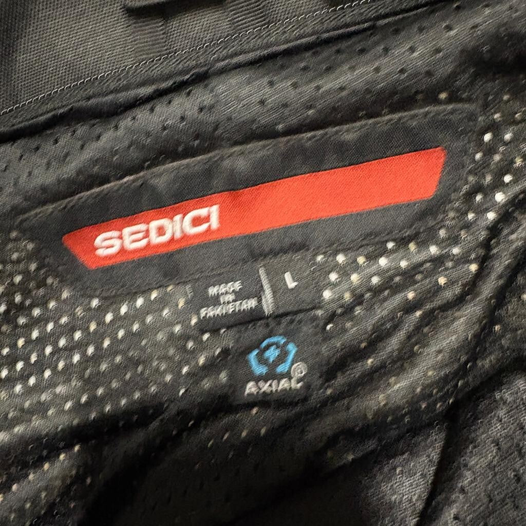 Sedici Motorcycle Riding Pants Mens Size Large Tan Black Mesh Armored Adventure