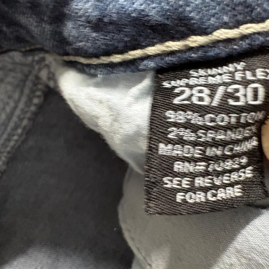 Rue21 Premium Biker Jeans Mens 28x30 Blue Acid Wash Moto Skinny Supreme Flex