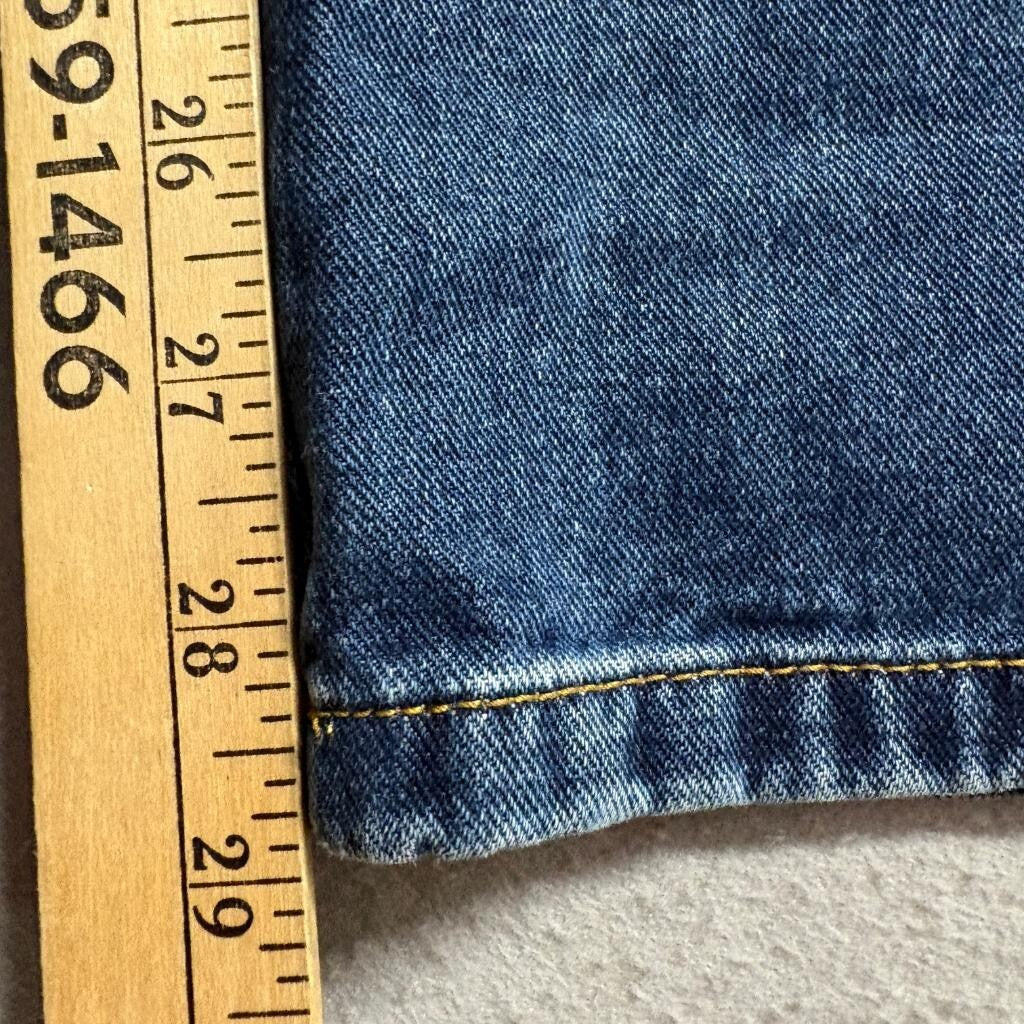 SHEIN Womens Cargo Jeans Size W28 L32 Blue Denim High Rise Wide Leg Utility
