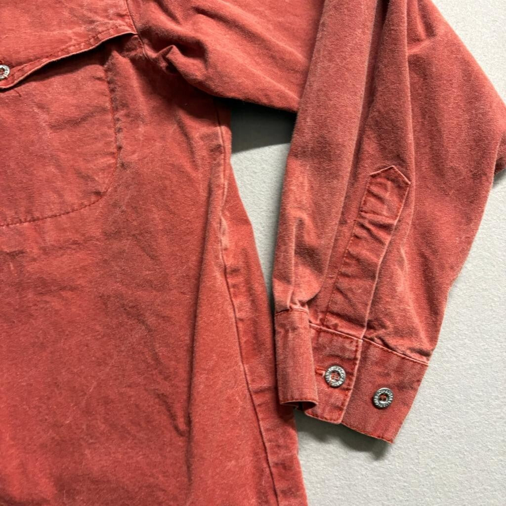 Australian Outback Collection Shirt Mens Large Red Cotton Canvas Western
