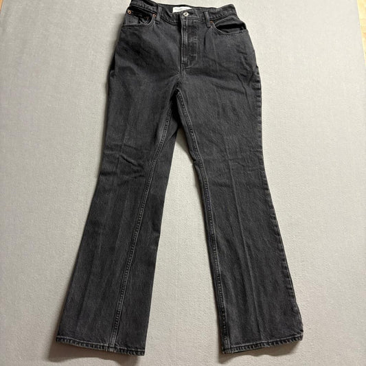 Abercrombie & Fitch 70s Vintage Flare Jeans Womens 27 4S Black Ultra High Rise