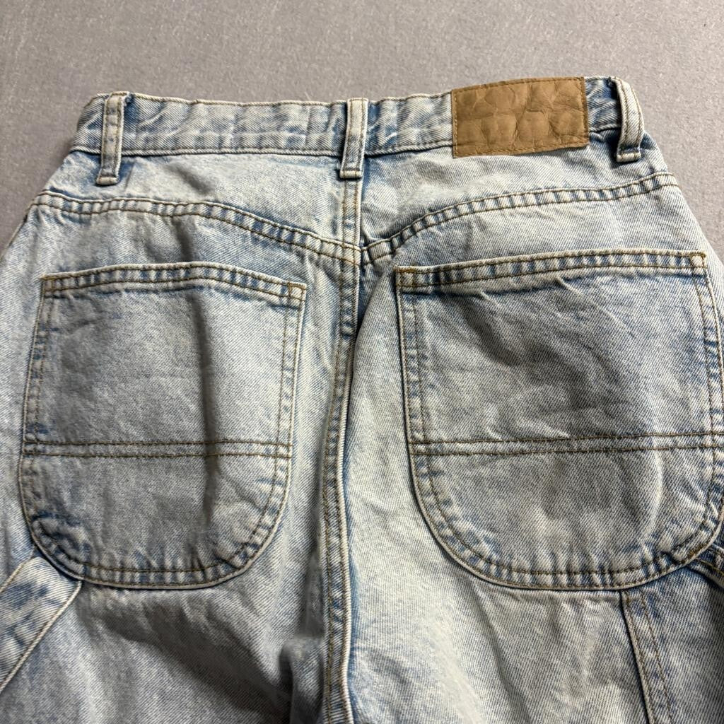 Cotton On Carpenter Jeans Womens US 4 Light Wash Blue Denim High Rise Straight