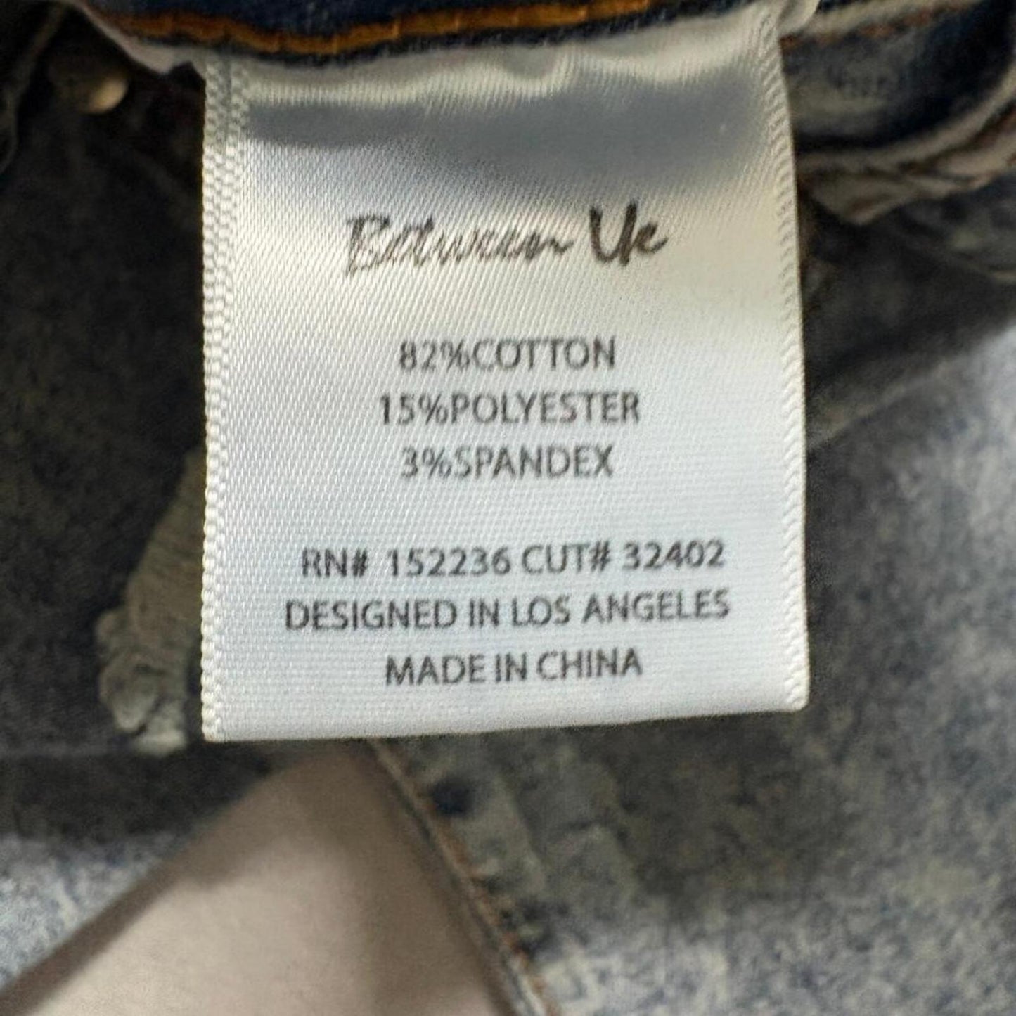 Between Us Skinny Jeans Womens Size 11 Blue Acid Wash Distressed High Rise