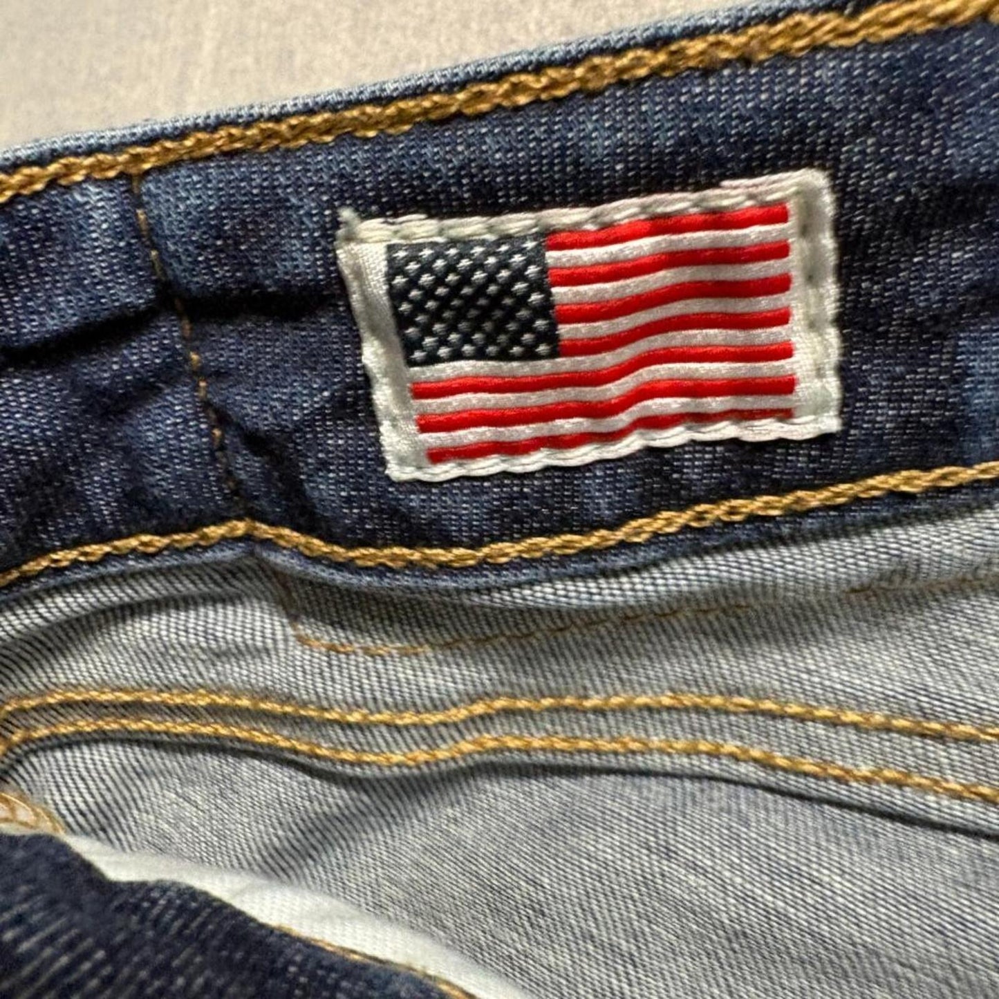 True Religion Tony Bootcut Jeans Womens 29 Blue Denim Made in USA Stretch