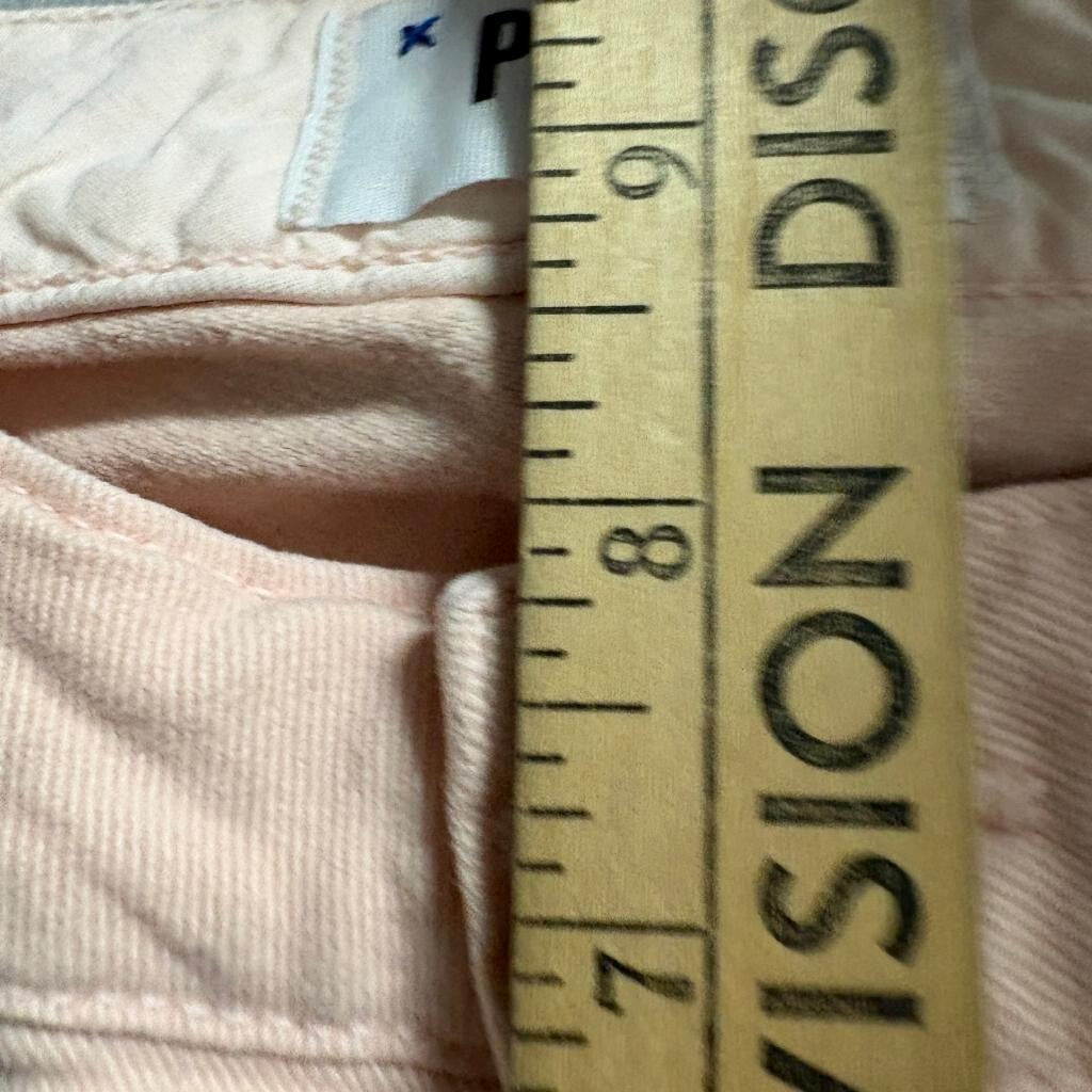 Paige Skyline Ankle Peg Jeans Womens 26 Pink Distressed Ripped Denim Stretch