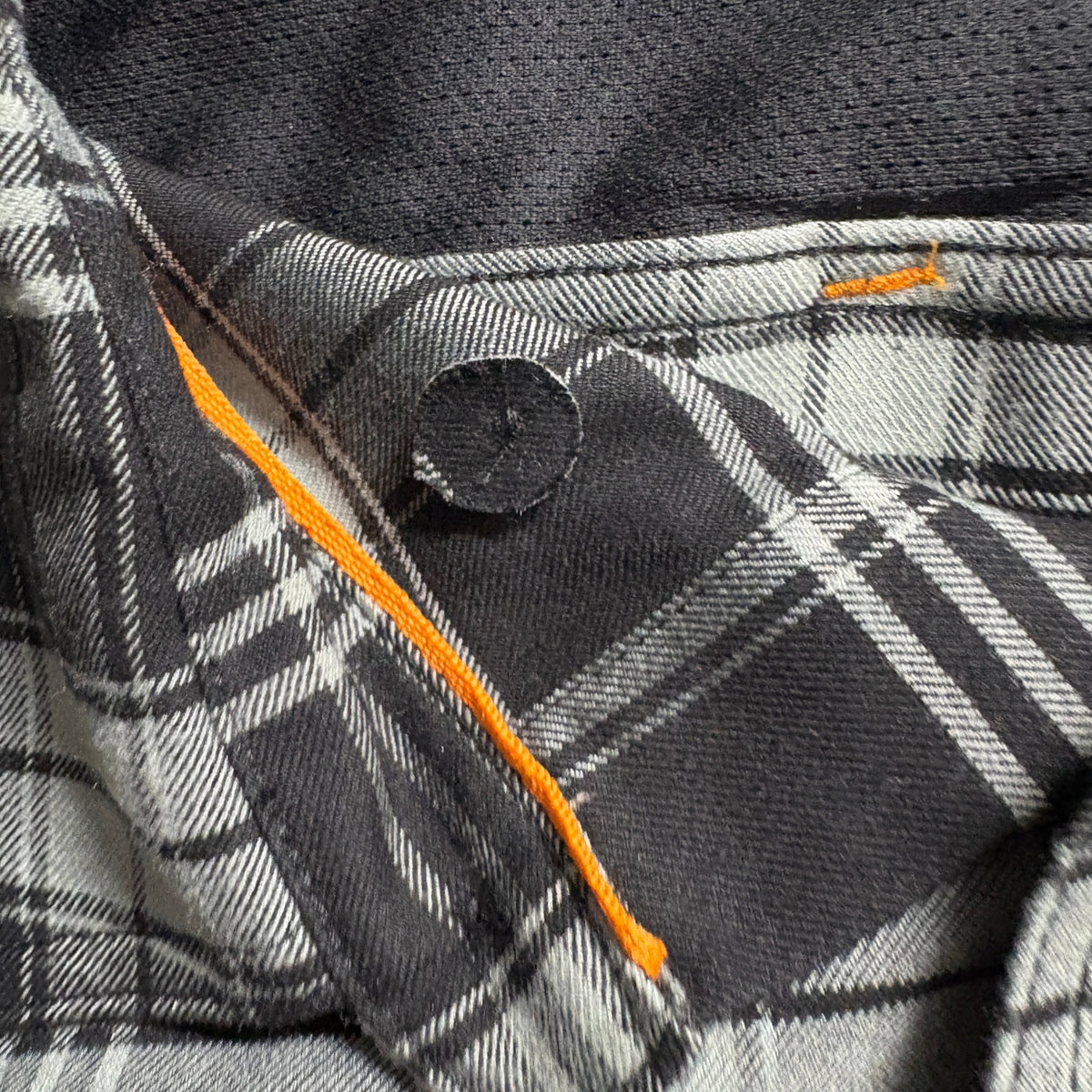Ridgecut Toughwear Mens 2XL Plaid Long Sleeve Button Down Work Shirt Black Gray