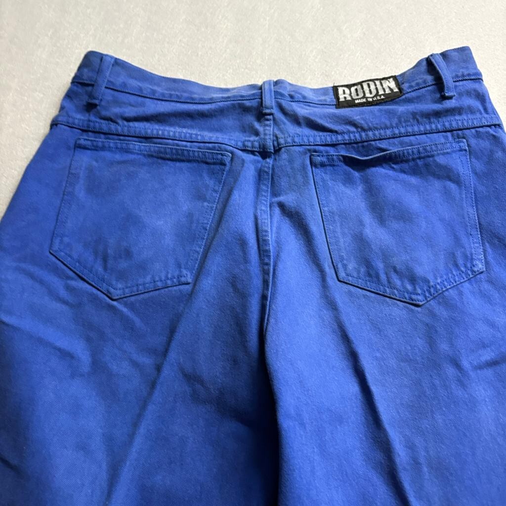 Rodin Vintage 90s Pleated Jeans Womens 38 Blue Denim High Rise Made in USA